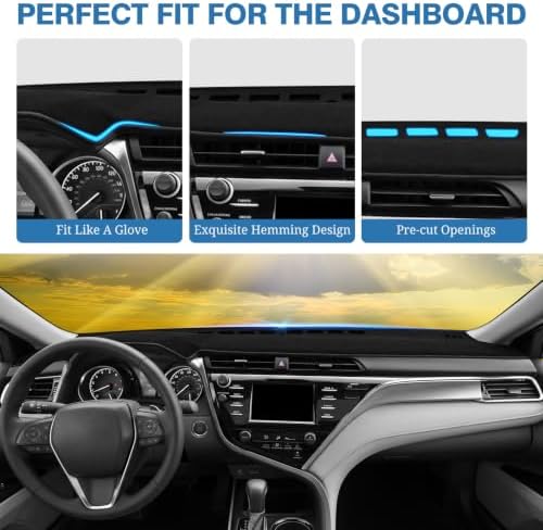 FIILINES Dash Cover for 2018-2024 Toyota Camry, Dashboard Mat Exact Fit for - Image 4