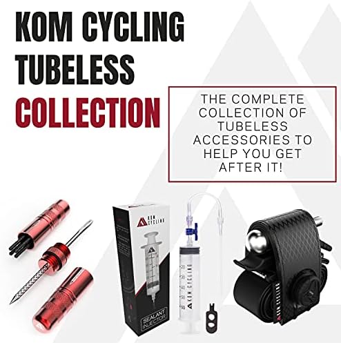 KOM Cycling Presta Valve Core Removal Tool Tubeless Tire Lever Set. Bicycle - Image 5