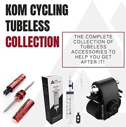 KOM Cycling Presta Valve Core Removal Tool Tubeless Tire Lever Set. Bicycle - Image 5