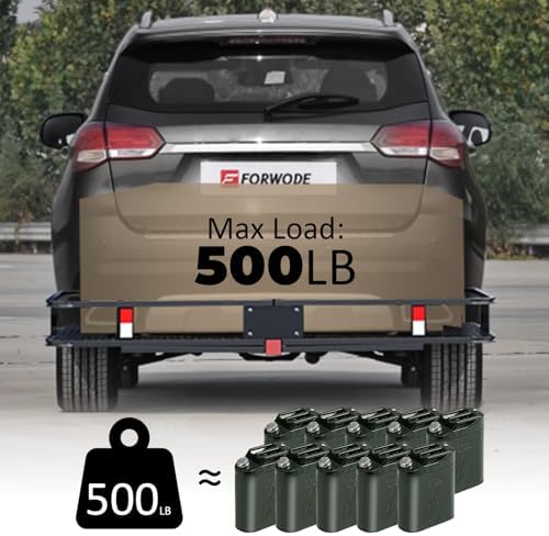 FORWODE 60x20x6 Hitch Carrier for 2 Inch Receiver, 500LB Capacity Hitch Mount - Image 3