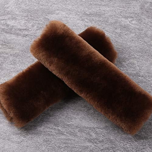 OGLAND 2 Pack Sheepskin Car Seat Belt Cover Pads | Wool Seatbelt Cushions by OGLAND