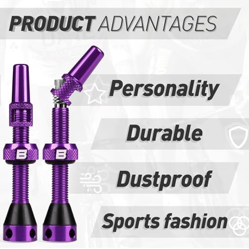 BWSHLF Tubeless Presta Valve Stem 40/44/55/60/65/80/100 mm, Super Light Alloy - Image 6