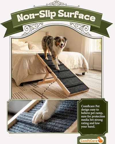 Dog Ramp for Bed, Height Adjustable Non-Slip Ramp for Medium Dogs - Image 4