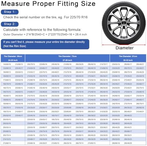 Tire Covers 4 Pack Fit Tire Diameters 24-26inch - Image 5
