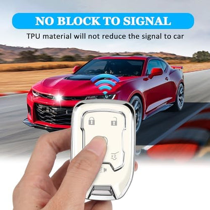 for Chevy GMC Key Fob Cover 6 Buttons Key Case 2016-2025 - Image 3