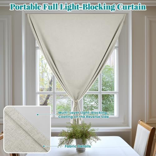 100% Self Adhesive Blackout Curtains- Stick on Curtains Shades Window Blinds - Image 6