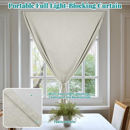 100% Self Adhesive Blackout Curtains- Stick on Curtains Shades Window Blinds - Image 6