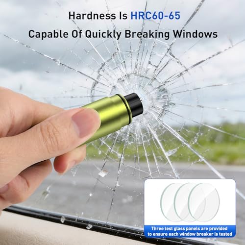 Car Safety Hammer Seatbelt Cutter and Survival Whistle Safe Transparent - Image 3