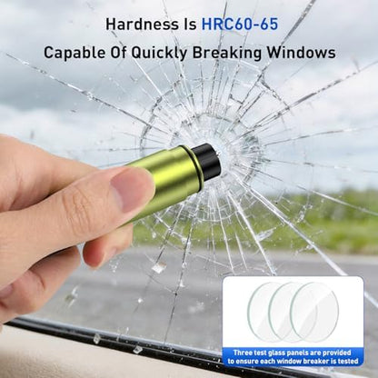 Car Safety Hammer Seatbelt Cutter and Survival Whistle Safe Transparent - Image 3