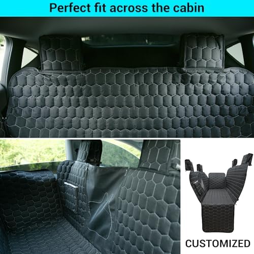 Meginc Dog Seat Covers for Back Seat, Dog Car Seat for Tesla Model 3, 100% - Image 2