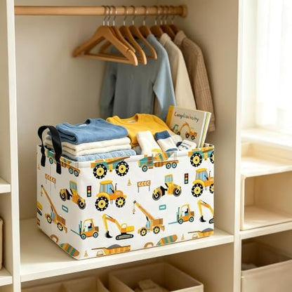 Rectangular Collapsible Engineering Car Storage Basket Nursery Organizer - Image 7