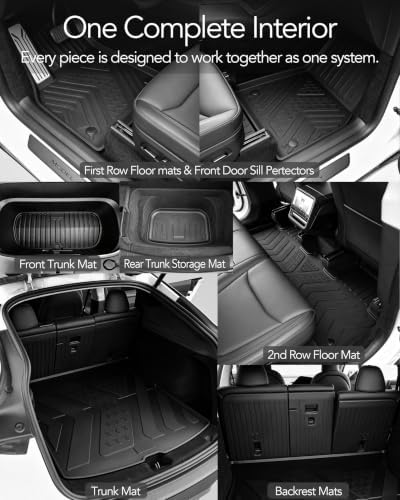 SUPER LINER Tesla New Model Y Juniper Floor Mats 2026 2027, 11-Pcs Set TPE - Image 7