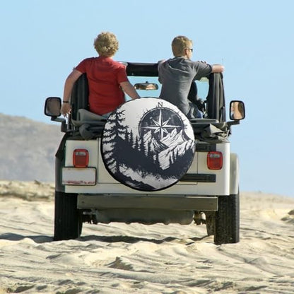 Mountains with A Compass Camping Spare Tire Cover Mountain Compass Nature - Image 6