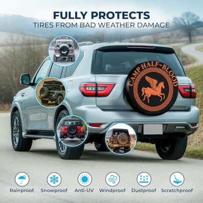 GENANY Mythical Winged Art Thick PVC Leather Spare Tire Cover Size 16 - Image 3