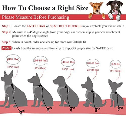 VIVAGLORY Dog Seatbelt Tuffbelt Dog Car Harness - Image 5