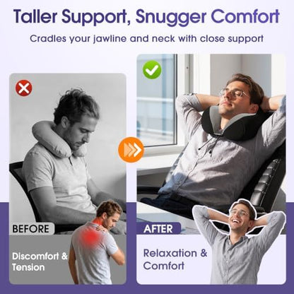 CloudBliss Neck Pillow for Airplanes, Memory Foam Travel Pillow - Image 6