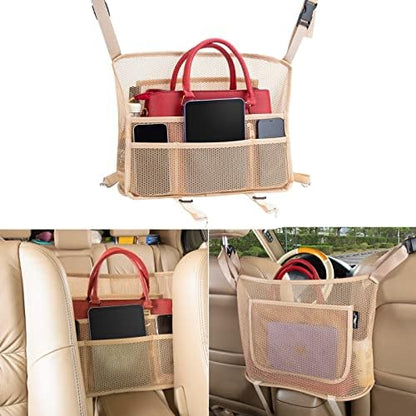 eing Car Organizers and Storage Mesh Bag, Purse Holder, Car Net Pocket Handbag by eing