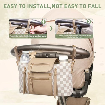 miss fong Checkered Stroller Caddy - Image 5