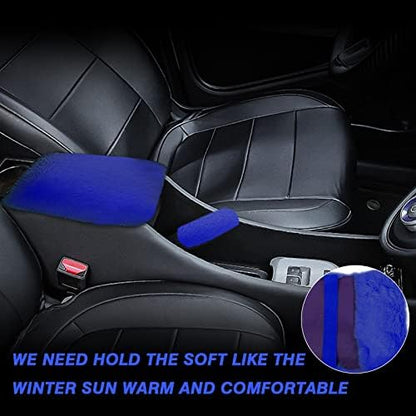 7PCS Set car Interior Aesthetic Accessories, Fluffy 15 inch Steering Wheel Cover - Image 3
