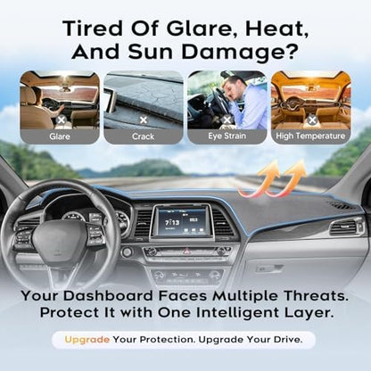 CARTIST Gray Dash Cover for 2015-2019 Hyundai Sonata Dashboard Cover - Image 6