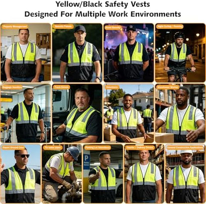 AYKRM 2 Pocket Mesh High Visibility Reflective Safety Vest - Image 6