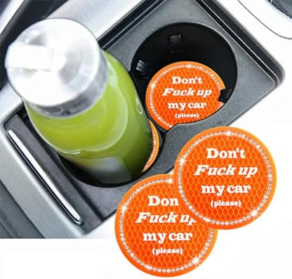 2 PCS Bling Car Cup Coaster, 2.75 Inch Anti-Slip Cup Holder Insert Coasters - Image 6