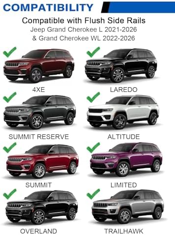 Roof Rack Cross Bars for 2021-2026 Jeep Grand Cherokee L & Grand Cherokee - Image 2