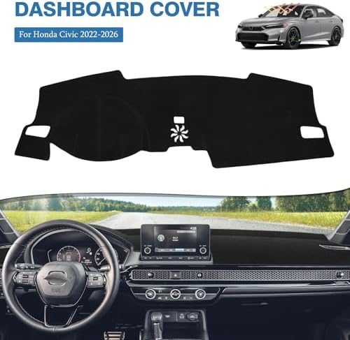FIILINES Dash Cover for 2022-2025 2026 Honda Civic Accessories, Dashboard Mat - Image 2