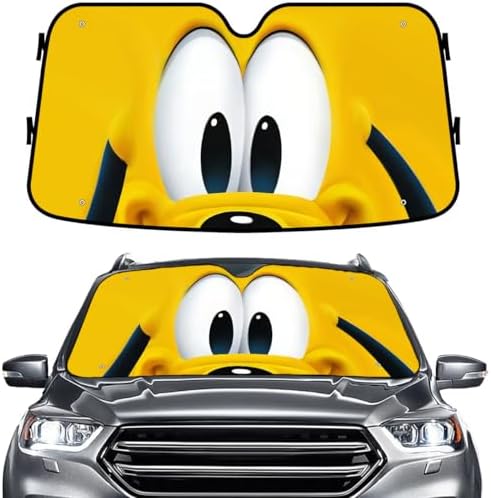GENANY Yellow Dog Windshield Sun Shade 55 x 30 Inch by GENANY