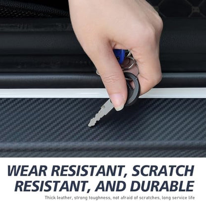 Car Door Sill Protector, 4D Carbon Fiber Flexible Flame Retardant PVC Rubber - Image 6