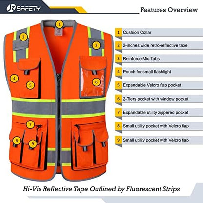 JKSafety Reflective Safety Vest - Image 4