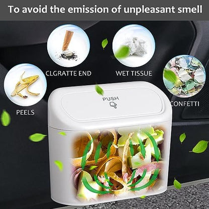 Accmor Car Trash Can with Lid, Vehicle Dustbin Garbage Organizer Holder with - Image 4