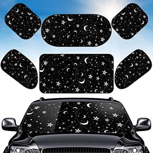 Moukeren 6 Pcs Car Windshield Sun Shade Set Front Rear Window by Moukeren