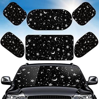 Moukeren 6 Pcs Car Windshield Sun Shade Set Front Rear Window by Moukeren