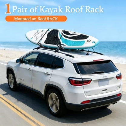 SUDOO Folding Kayak Roof Rack 1 Pair 2pcs Foldable J-Bar Heavy Duty Kayak - Image 6