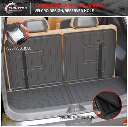 Trunk Mat with Backrest Mat for 2017-2023 GMC Acadia 6&7 Seats - Image 3