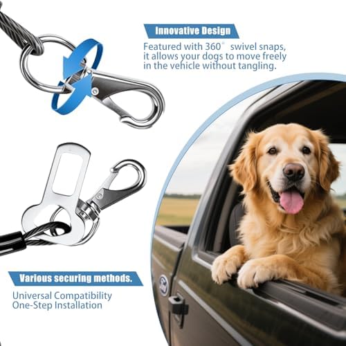 2pcs Dog Car Seat Belt, Chew Proof Pet Safety Belt - Image 4