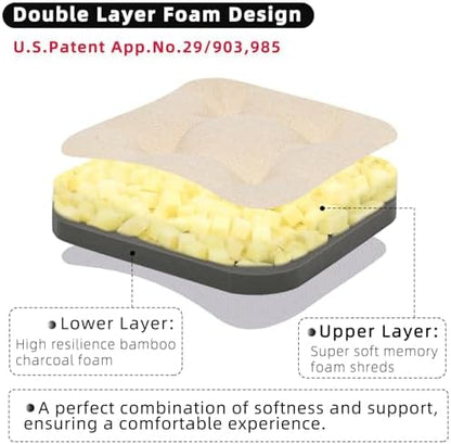 GOFORIT Tufted Shredded Memory Foam Chair Pads，Kitchen Chair Cushions - Image 4