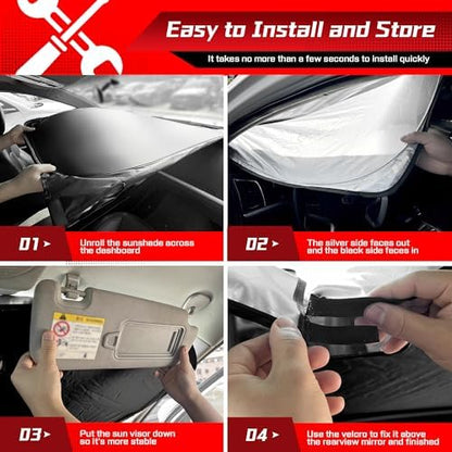 ARISMOTOR Windshield Sun Shade for Volkswagen Tiguan 2018-2026 2027 - Image 6