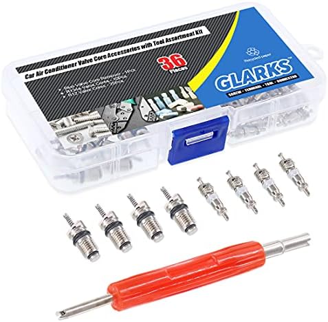 Glarks 36Pcs Car Air Conditioner Valve Core Schrader Valve Cores Accessories - Image 5