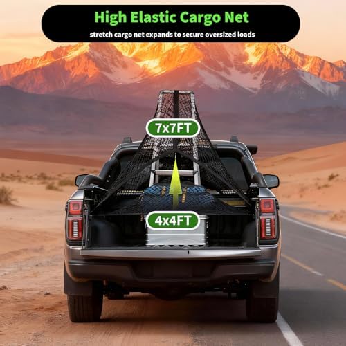 Cargo Net for Pickup Truck Bed, Double Layer, Highly Elastic - Image 5