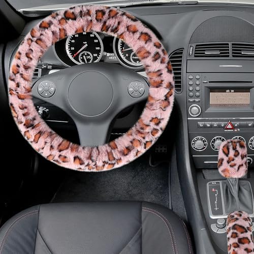 Accmor Fuzzy Steering Wheel Cover, Universal Fit Fur Car Wheel Cover & - Image 3