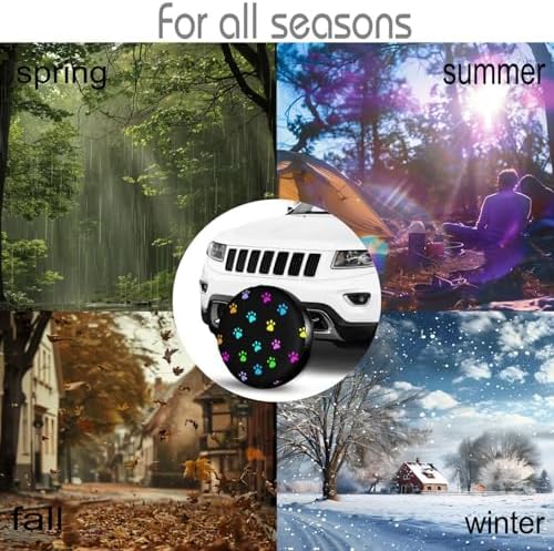 Cute Dog Paw Spare Tire Cover for Rv SUV Trailer Truck Camper, Waterproof Wheel - Image 5