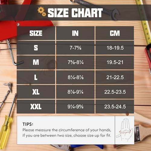HANDLANDY Work Gloves for Men & Women, Utility Mechanic Working Gloves Touch - Image 7