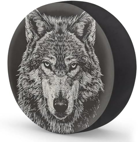 Spare Tire Cover for RV Trailer, Animals Wolf Tire Covers Universal Fit for - Image 2