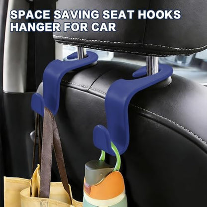 4PCS Car Seat Headrest Hooks, Car Purse Hook, Seat Back Organizer Storage - Image 3
