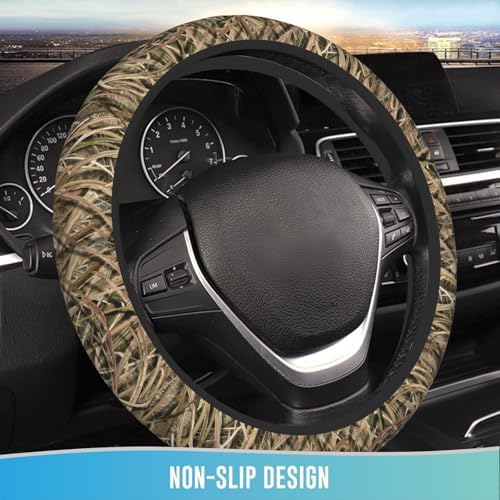 Elastic Steering Wheel Cover 15 Inch, Shadow Grass Blades - Image 2