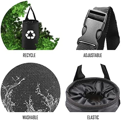 2 Pack Car Trash Bags Car Trash Can Washable Eco-Friendly Seat Back Hanging Car - Image 4