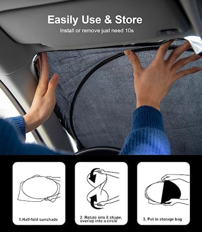 Sunshade for Volkswagen VW Tiguan 2018-2025 2026 Sun Shade Windshield Cover - Image 6