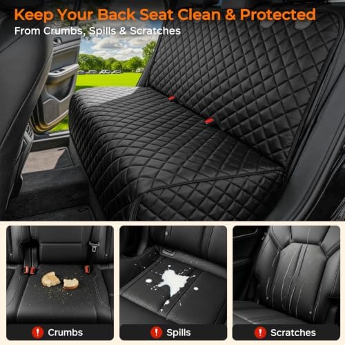 URPOWER Dog Car Seat Cover for Back Seat, Waterproof Car Seat Protector - Image 2